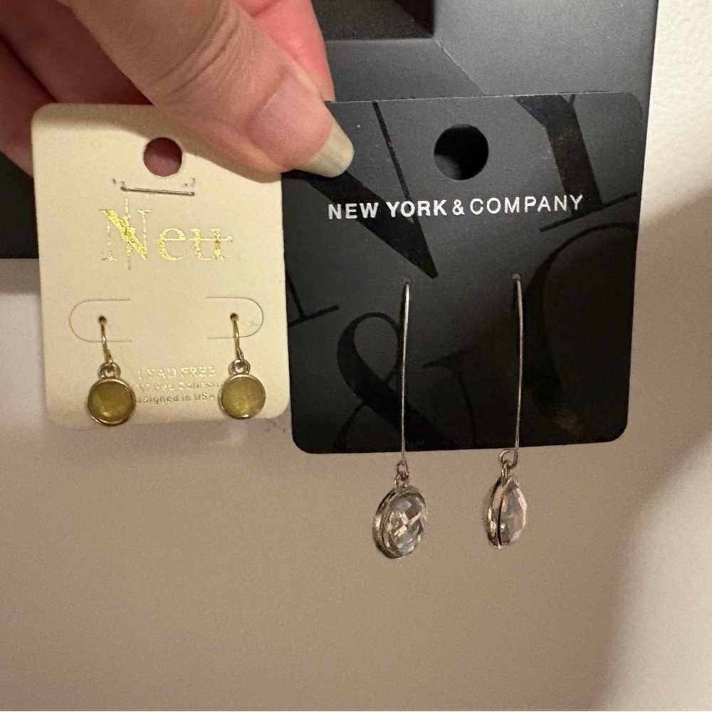 New York & Company Silver and Gold Earrings Bundle